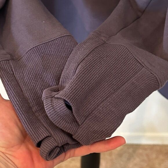 Athleta Coaster Luxe Recover Sweatshirt Oversized Medium Crew Neck Purple Active - Picture 5 of 15